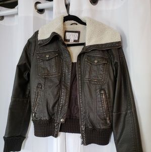 Faux leather jacket